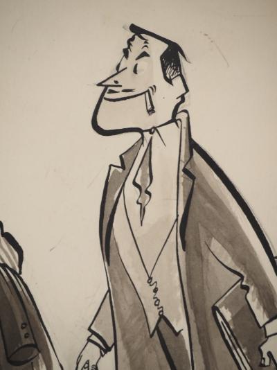 Jean-Jacques SEMPE : Matin au bureau, Dessin original 2