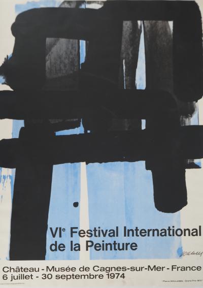 Pierre SOULAGES : Sérigraphie n°2, Sérigraphie originale signée 2