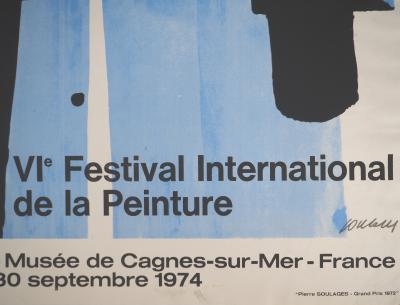 Pierre SOULAGES : Sérigraphie n°2, Sérigraphie originale signée 2