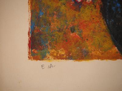 Theo TOBIASSE : Le clown de la ville, Lithographie originale signée 2
