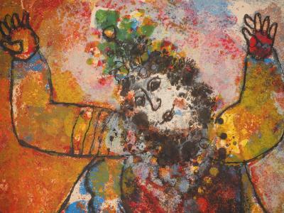 Theo TOBIASSE : Le clown de la ville, Lithographie originale signée 2