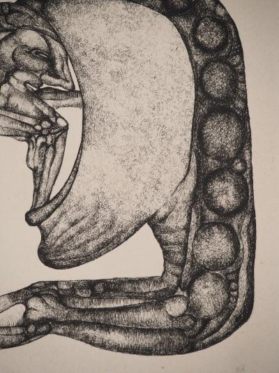 Fred DEUX : L'avaleur, Gravure originale signée 2