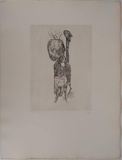 Fred DEUX : Racine, Gravure originale signée 2