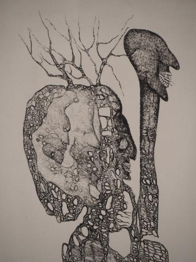 Fred DEUX : Racine, Gravure originale signée 2