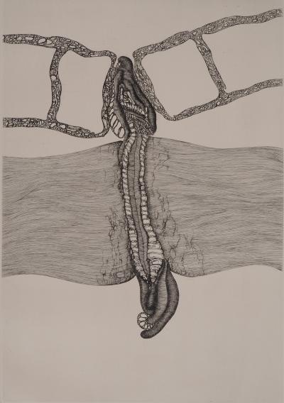 Fred DEUX : Blessure, Gravure originale signée 2