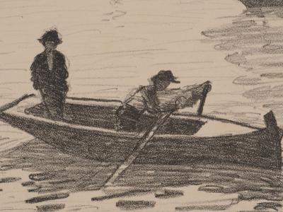 Albert MARQUET : Pécheurs dans la Baie de Naples, Lithographie originale signée 2
