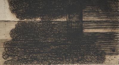 Safet ZEC : Au bord du lac, Gravure originale signée 2