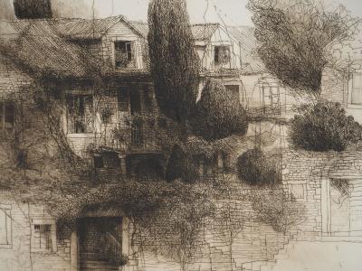 Safet ZEC : La maison en pierre, Gravure originale signée 2