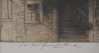 Safet ZEC : La maison en pierre, Gravure originale signée 2