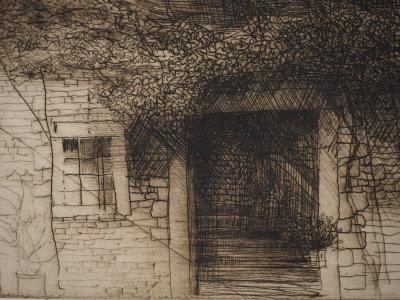 Safet ZEC : La maison en pierre, Gravure originale signée 2