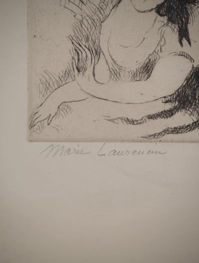 Marie LAURENCIN : Jeune fille au ruban, Gravure originale signée 2