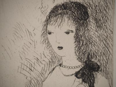 Marie LAURENCIN : Jeune fille au ruban, Gravure originale signée 2