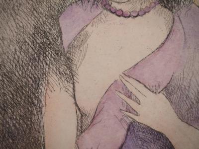 Marie LAURENCIN : Courtisane à la couronne de fleurs, Gravure originale 2