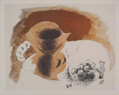 Georges BRAQUE : Nature morte au pichet, Phototypie signée 2