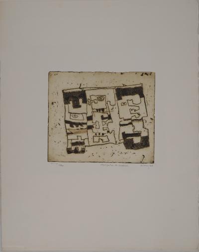 Jacques SOISSON : Navigation de conserve, Gravure originale signée 2
