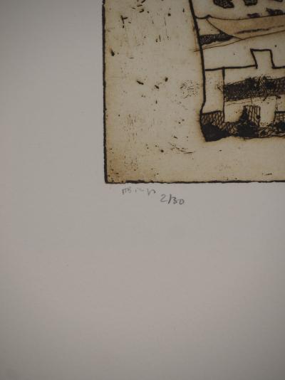 Jacques SOISSON : Navigation de conserve, Gravure originale signée 2