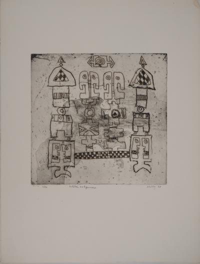 Jacques SOISSON : Entretien malicieux, Gravure originale signée 2