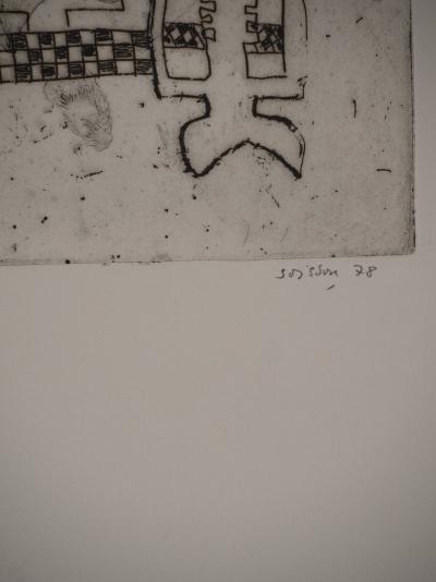 Jacques SOISSON : Entretien malicieux, Gravure originale signée 2