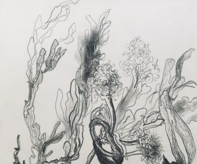 Camille BERG - Composition, 1954 - Dessin original signé 2