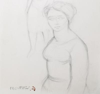 Roger MONTANE - Les Parisiennes, 1954 - Dessin original signé 2