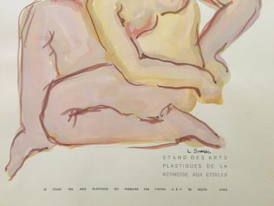 Léon SEVERAC - Nu, 1954 - Gouache signée 2