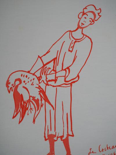 Jean COCTEAU : Le boucher - Lithographie Originale signée 2