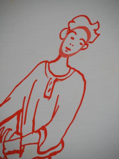 Jean COCTEAU : Le boucher - Lithographie Originale signée 2