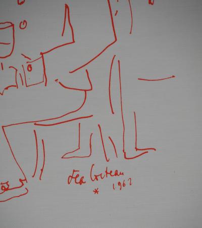 Jean COCTEAU: Lonely glutton - Original signed lithograph 2
