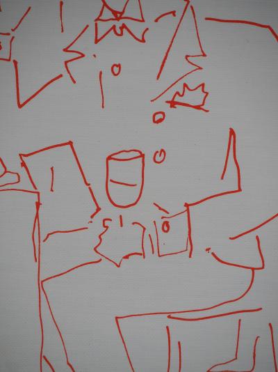 Jean COCTEAU: Lonely glutton - Original signed lithograph 2