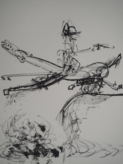 Roberto MATTA : Rodéo, Cowboy surréaliste, Lithographie originale 2