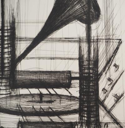 Bernard BUFFET : Le Phonographe, Gravure originale 2