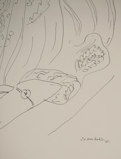 Henri MATISSE : Femme regardant sa montre, Lithographie signée 2