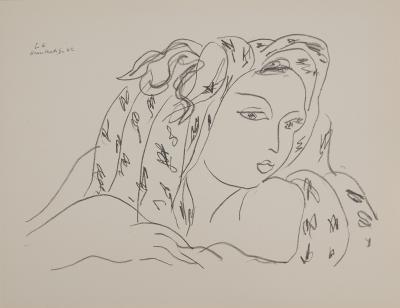 Henri MATISSE : Jeune femme jouant de son charme, Lithographie signée 2