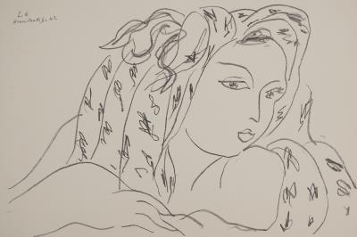 Henri MATISSE : Jeune femme jouant de son charme, Lithographie signée 2