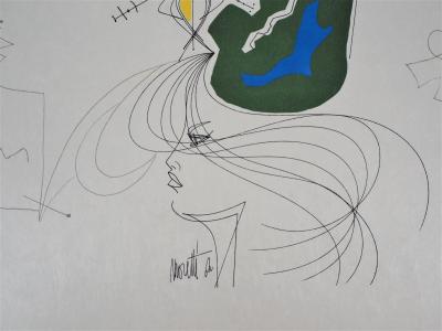 Raymond MORETTI et Jean COCTEAU : La rencontre des deux esprits, Lithographie originale signée 2