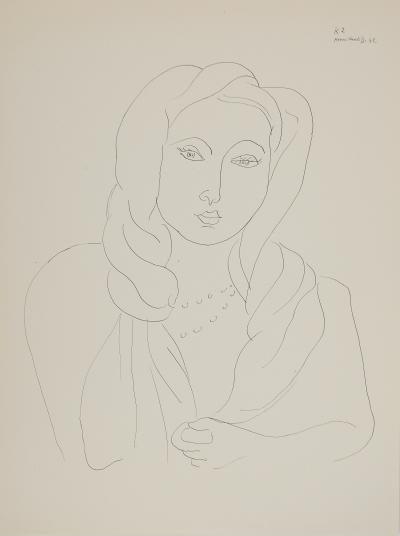 Henri MATISSE : Portrait au turban, Lithographie signée 2