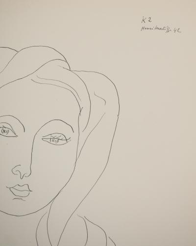 Henri MATISSE : Portrait au turban, Lithographie signée 2