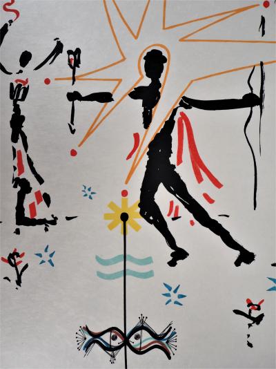 Raymond MORETTI and Jean COCTEAU: Celebration, Original signed lithograph 2