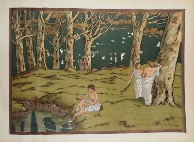 Henri RIVIERE : La clairière, Lithographie originale signée 2