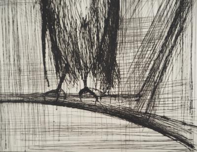 Bernard BUFFET : La chouette, Gravure originale 2