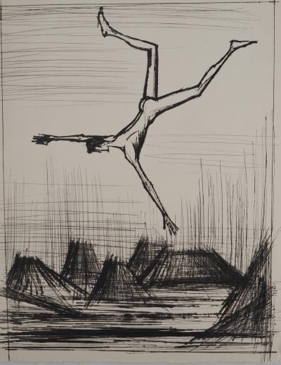 Bernard BUFFET : L’arrivée de Cyrano, Gravure originale 2