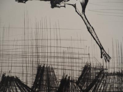 Bernard BUFFET : L’arrivée de Cyrano, Gravure originale 2