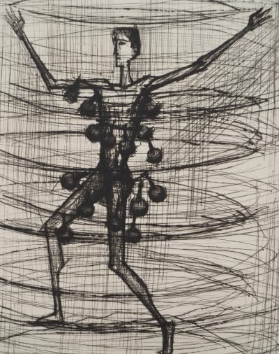 Bernard BUFFET : La Machine volante, Gravure originale 2