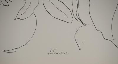 Henri MATISSE : Portrait à la plante, Lithographie signée 2