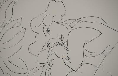Henri MATISSE : Portrait à la plante, Lithographie signée 2