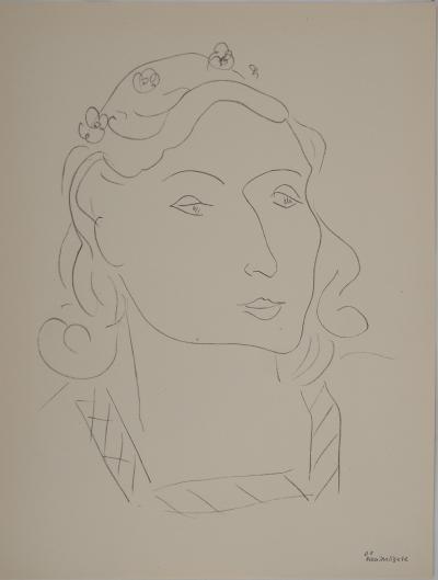 Henri MATISSE : Ornement floral, Lithographie signée 2