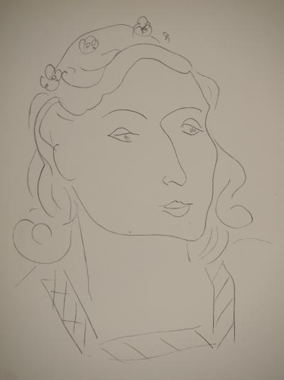 Henri MATISSE : Ornement floral, Lithographie signée 2