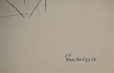 Henri MATISSE : Ornement floral, Lithographie signée 2