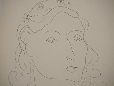 Henri MATISSE : Ornement floral, Lithographie signée 2