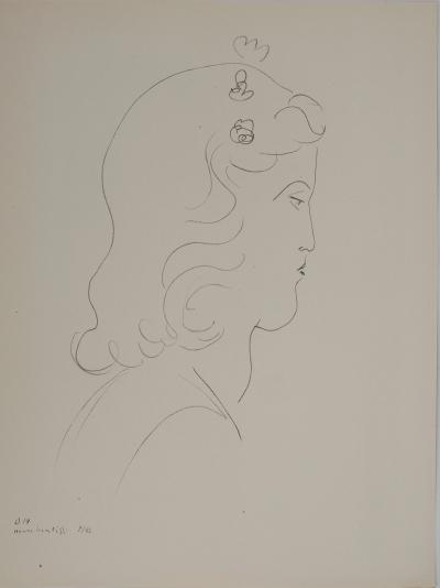 Henri MATISSE : La muse de profil, Lithographie signée 2
